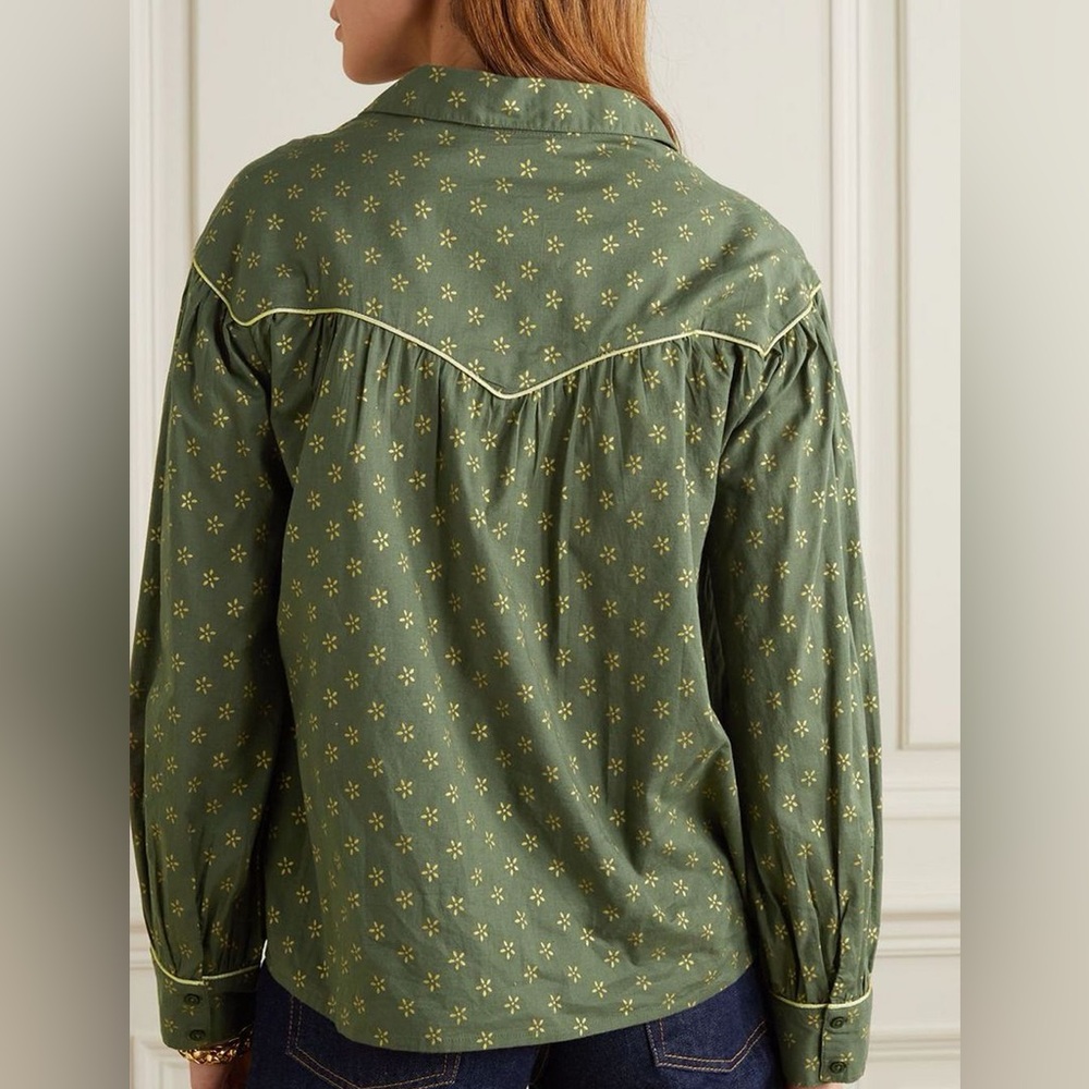 THE GREAT. Olive Green Button Down Shirt - Picture 2 of 15